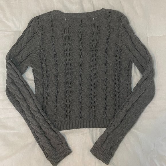 Grey Cable Knit Sweater - Picture 3 of 3